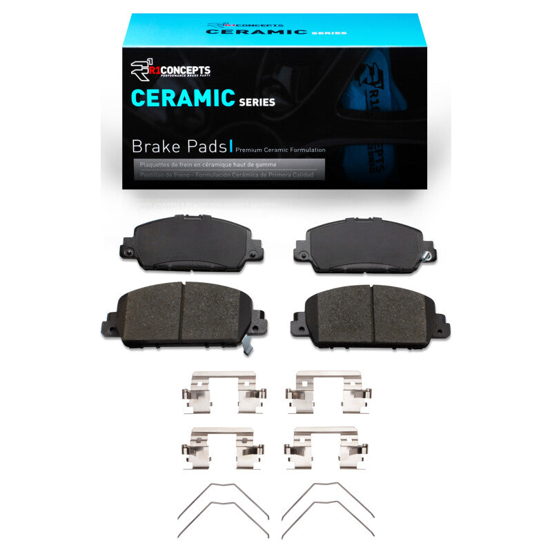 R1 Concepts R1 13-25 Honda Accord Coupe Front Ceramic Brake Pads & Hardware Kit