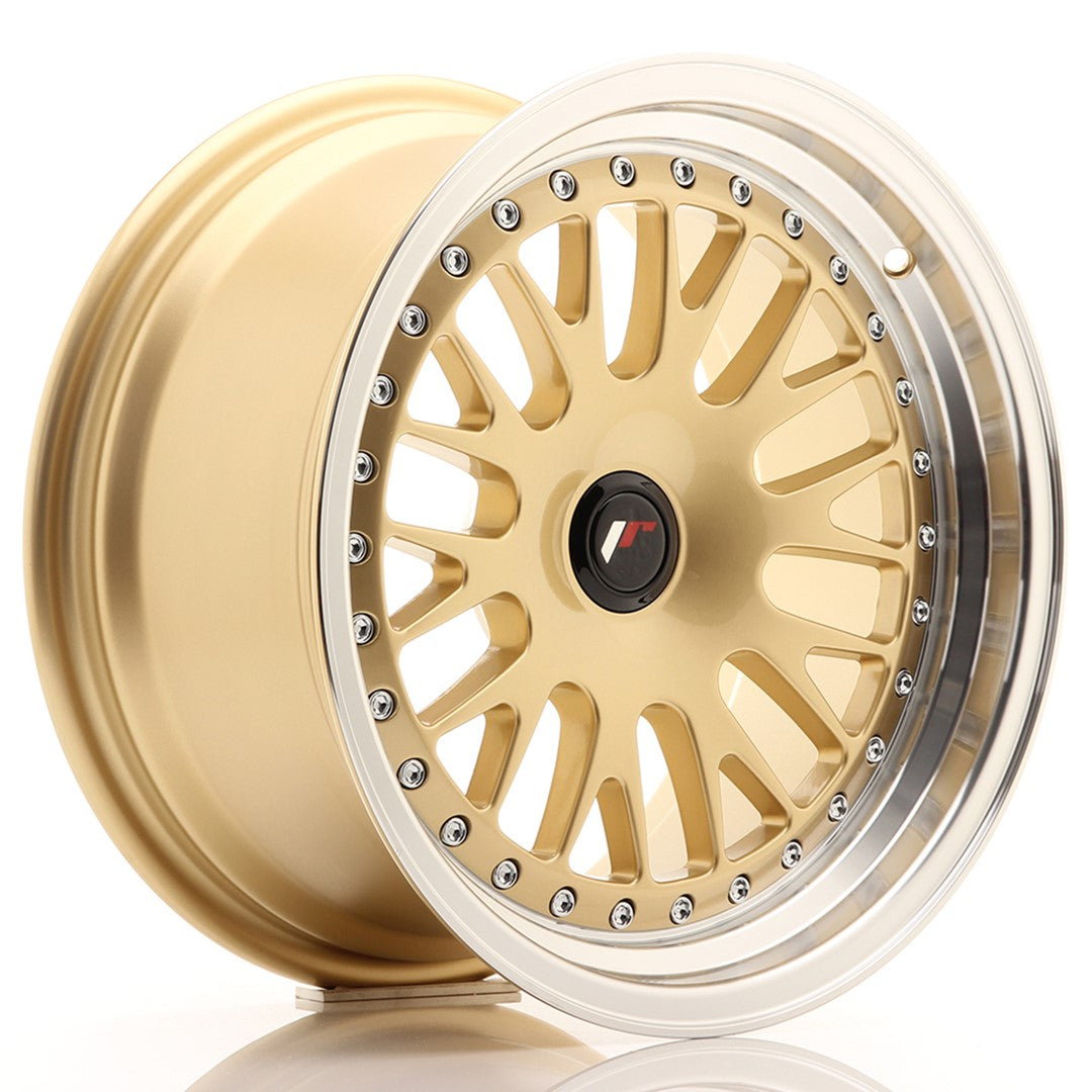 JR Wheels JR101680XX2067GD1 - JR10 16x8 ET20 BLANK Gold w/ Machined Lip