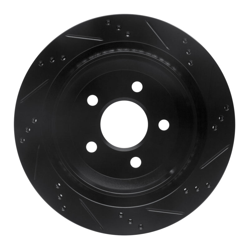 R1 Concepts R1 98-02 Chevrolet Camaro Rear Left Drilled & Slotted Black Brake Rotor