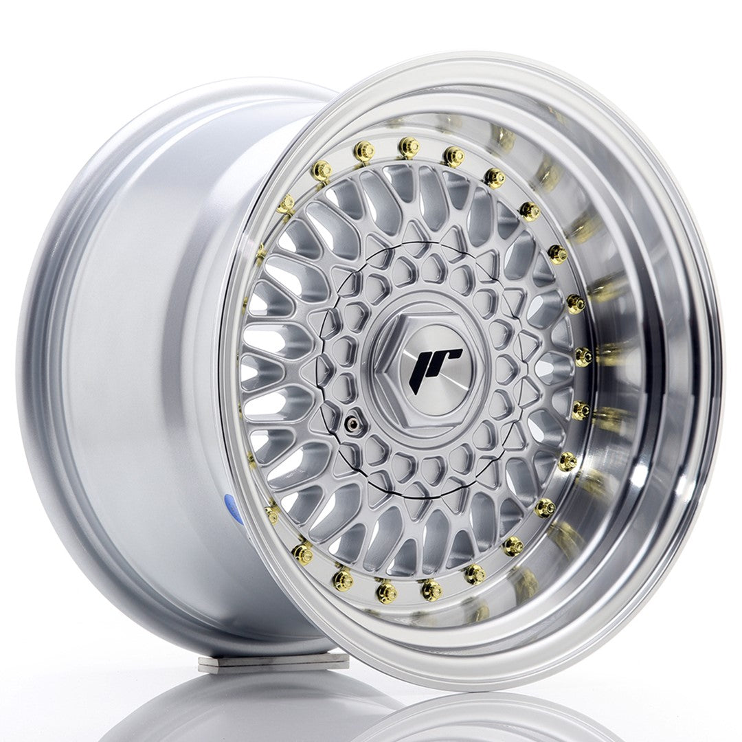 JR Wheels JR91590XX41074S - JR9 15x9 ET10 BLANK Silver w/ Machined Lip