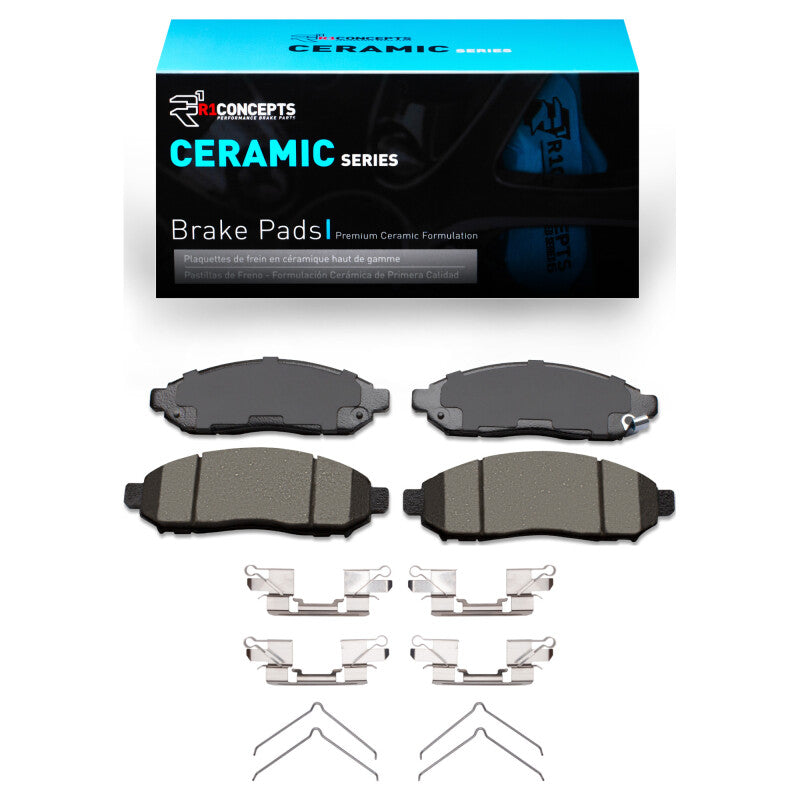 R1 Concepts R1 2005-2025 Chevrolet City Express Front R1 Ceramic Pads & Hardware Kit