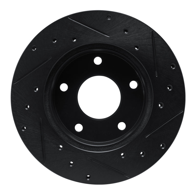 R1 Concepts R1 82-88 Chevrolet Camaro Rear Left Drilled & Slotted Black Brake Rotor