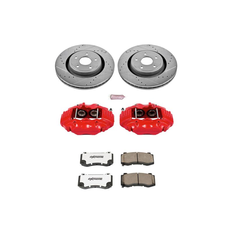 PowerStop Power Stop 06-10 Jeep Grand Cherokee Front Z26 Street Kit w/Cals