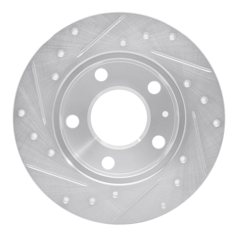 R1 Concepts R1 02-06 Audi A4 Quattro Rear Right Drilled & Slotted Silver Brake Rotor