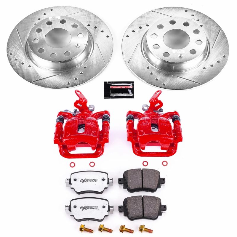 PowerStop Power Stop 15-18 Volkswagen Golf Rear Z26 Street Warrior Brake Kit w/Calipers