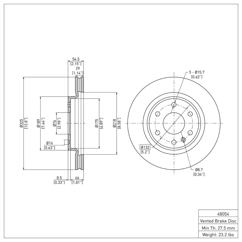 DFC 07-17 Buick Enclave Front Brake Rotor
