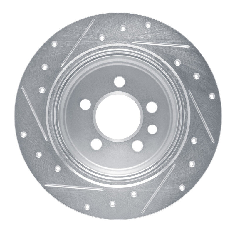 R1 Concepts R1 00-06 Rover 75 (Mexico) Rear Right Drilled & Slotted Silver Brake Rotor