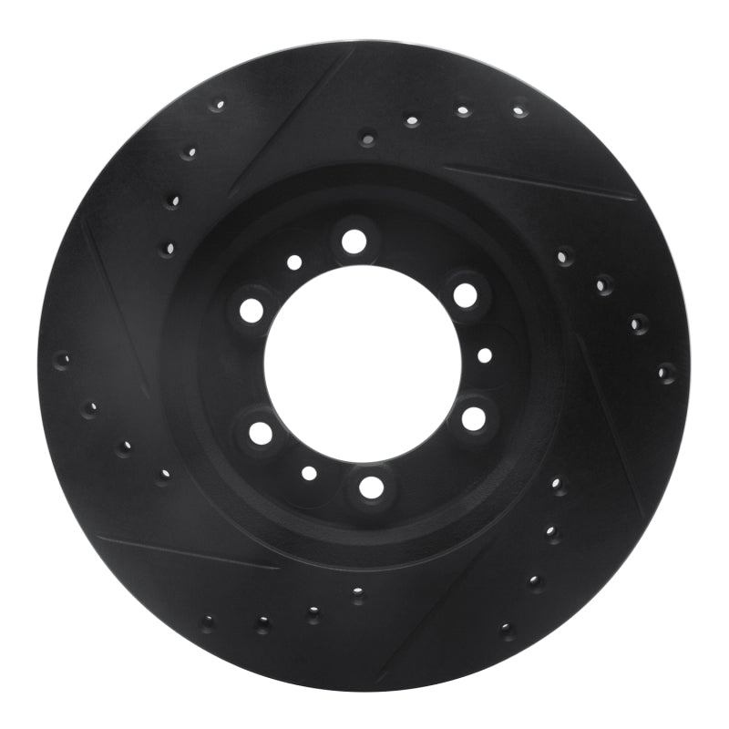 R1 Concepts R1 92-02 Acura SLX Front Right Drilled & Slotted Black Brake Rotor