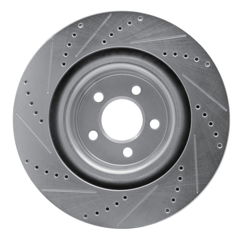 R1 Concepts R1 05-23 Chrysler 300 Front Left Drilled & Slotted Silver Brake Rotor