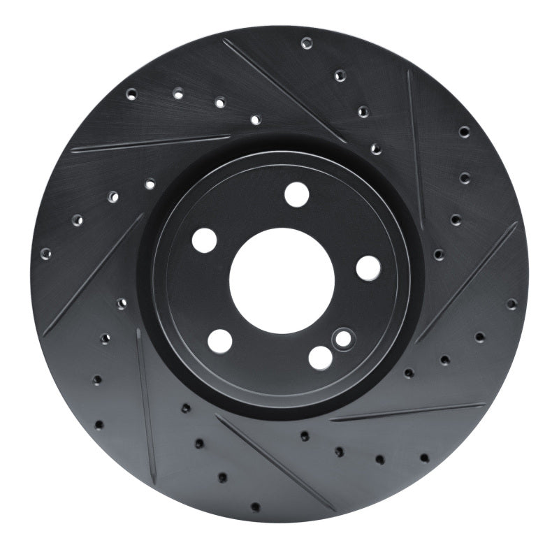 R1 Concepts R1 19-25 Mercedes-Benz EQB 250+ Front Right Drilled & Slotted Black Brake Rotor
