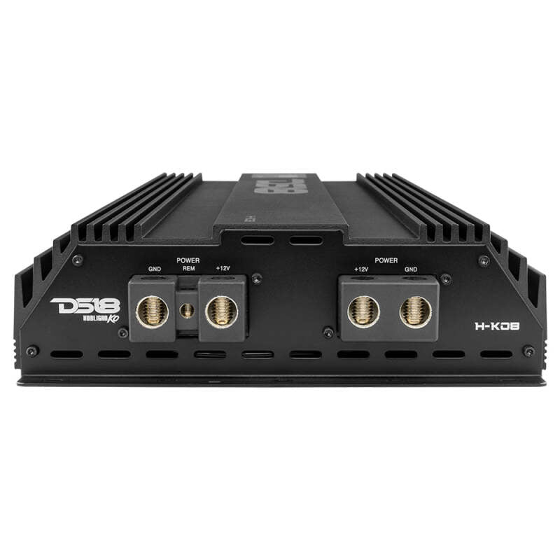 DS18 1-Channel Amp 15000 Burst/0.5ohm 8000/1ohm 4800/2ohm 2500/4ohm Watts RMS w/ Voltmeter Black
