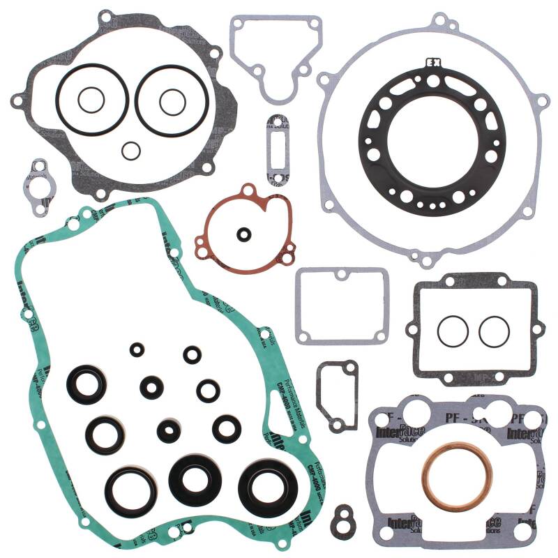 Vertex Pistons Vertex Gaskets 93-96 Kawasaki KX250 Complete Gasket Kit w/ Oil Seals
