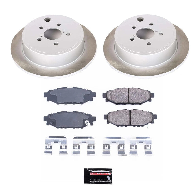 PowerStop Power Stop 10-14 Subaru Outback Rear Semi-Coated Rotor Kit