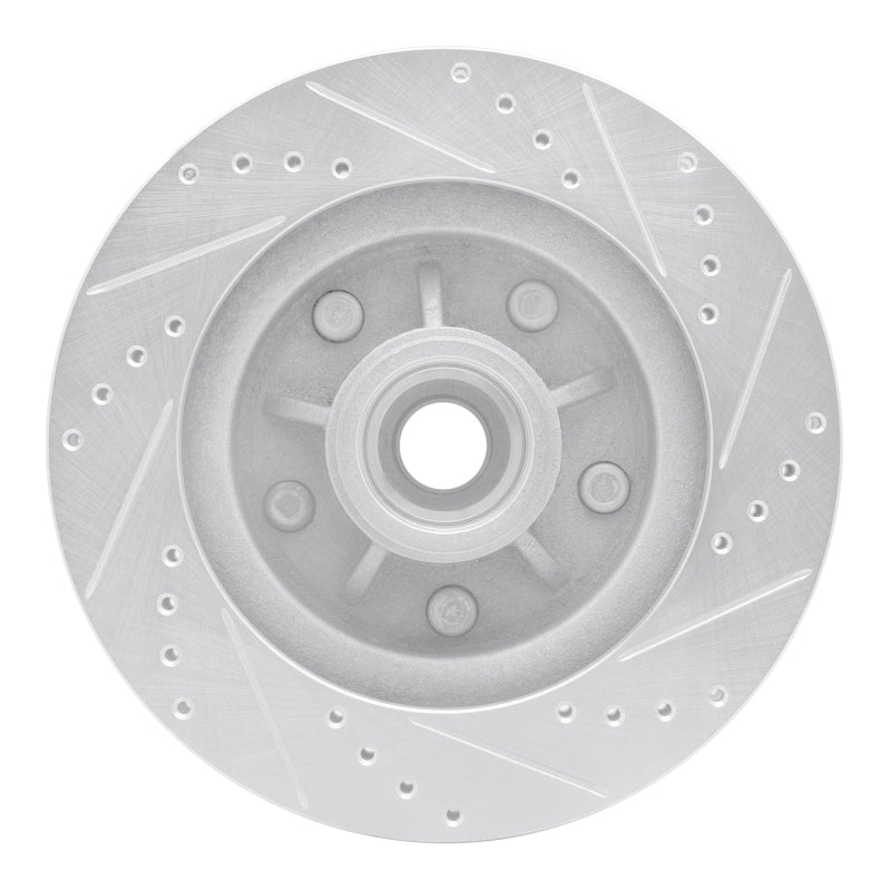 R1 Concepts R1 97-99 Ford F-150 RWD Front Left Drilled & Slotted Silver Brake Rotor