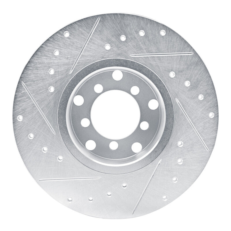 R1 Concepts R1 65-73 Mercedes-Benz 220 Front Right Drilled & Slotted Silver Brake Rotor