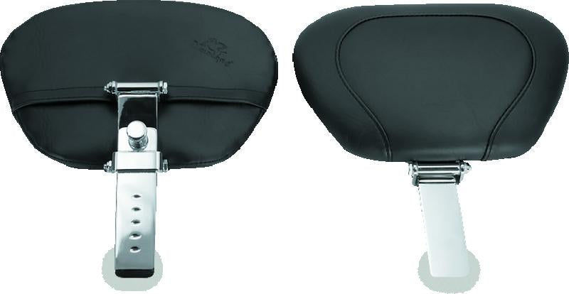 Mustang Motorcycle Mustang 06-17 Harley Dyna Wide Touring Solo Seat w/Driver Backrest w/Studs - Black