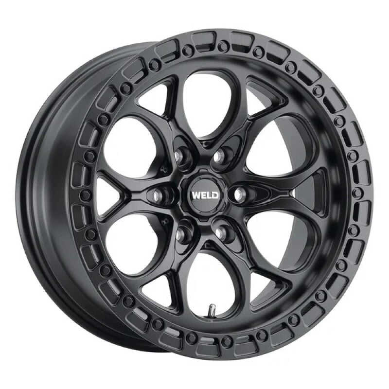 Weld 17x9 Ledge 6 6x135 ET00 BS 5.00 Satin BLK / Satin BLK Ring 87.1