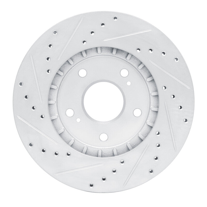 R1 Concepts R1 91-96 Acura NSX Rear Right Drilled & Slotted Silver Brake Rotor