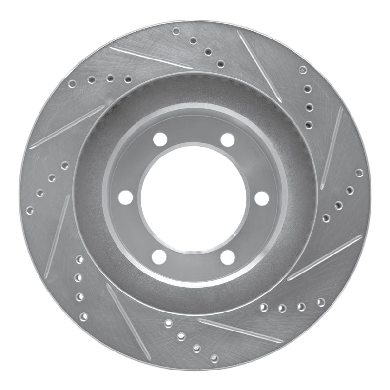 R1 Concepts R1 03-09 Lexus GX470 Front Left Drilled & Slotted Silver Brake Rotor