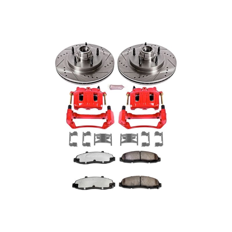 PowerStop Power Stop 99-00 Ford F-150 Front Z36 Truck & Tow Kit w/Cals