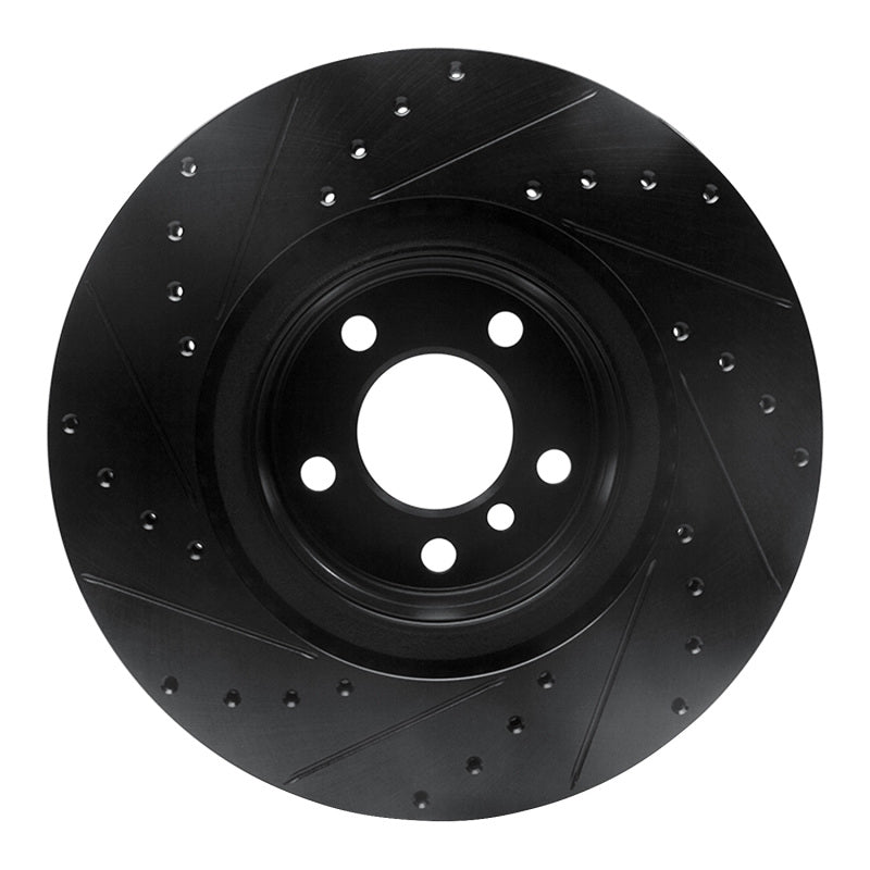R1 Concepts R1 12-20 BMW M240I Coupe & Convertible Rear Right Drilled & Slotted Black Brake Rotor
