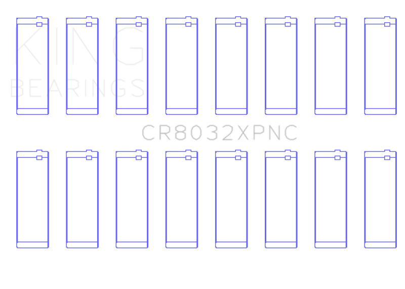 King Engine Bearings Chrysler 345/370 16V (Size +0.5mm) Performance Rod Bearing Set