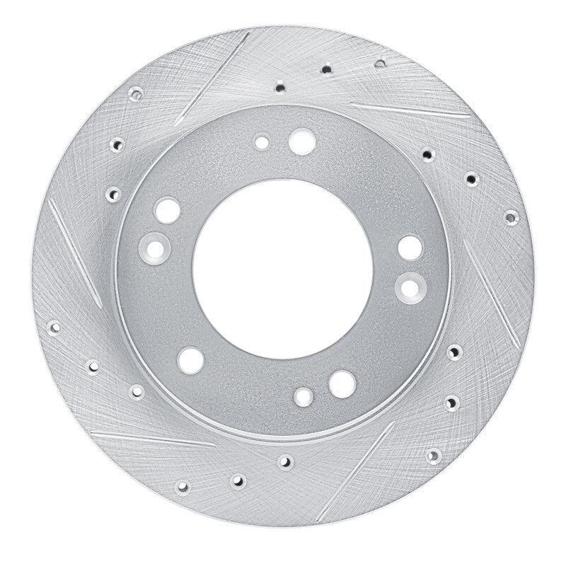 R1 Concepts R1 95-02 Kia Sportage (USA/Canada) Front Left Drilled & Slotted Silver Brake Rotor