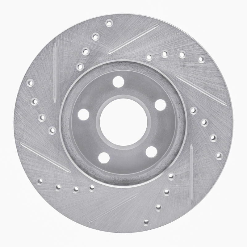 R1 Concepts R1 90-05 Buick Skylark Front Right Drilled & Slotted Silver Brake Rotor