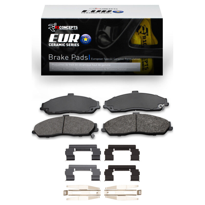 R1 Concepts R1 1997-2013 Chevrolet Corvette Front R1 Euro Ceramic Pads & Hardware Kit