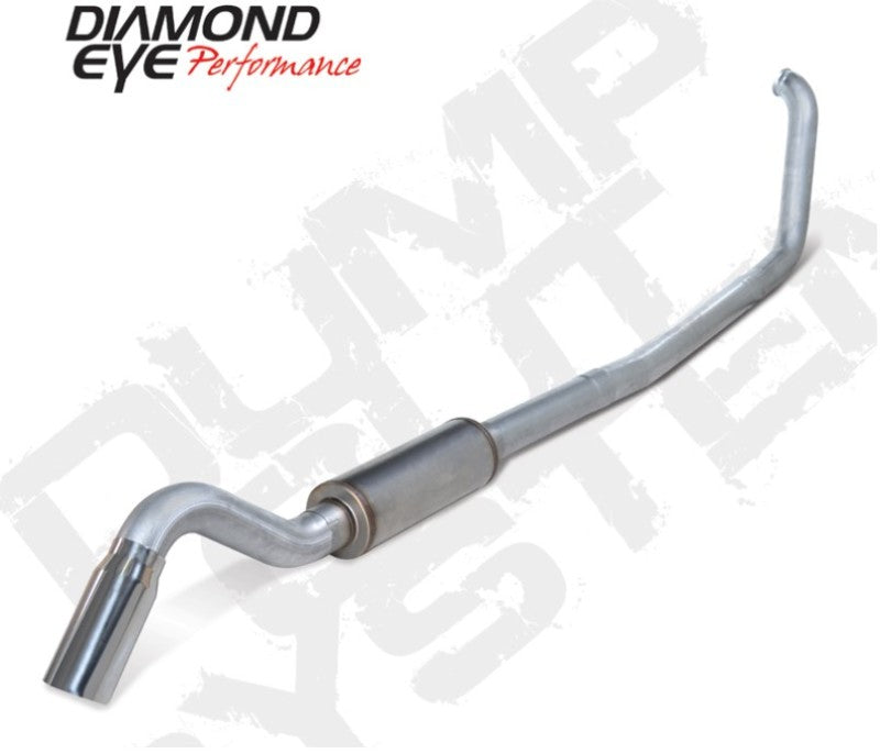 Diamond Eye Performance Diamond Eye KIT 4in Turbo Back SGL AL: TURN DOWN 00-03 FORD 7.3L F250/F350