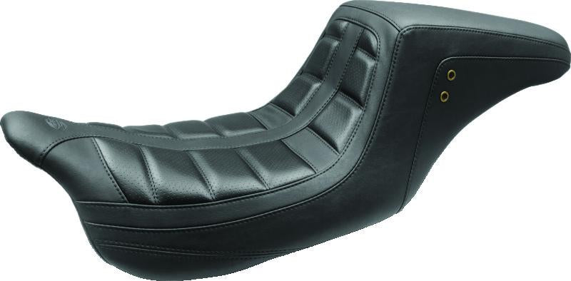 Mustang Motorcycle Mustang 97-07 Harley Rd King,06-07 Str Glide,00-05 Eagle Wide Tripper Solo Seat - Brown