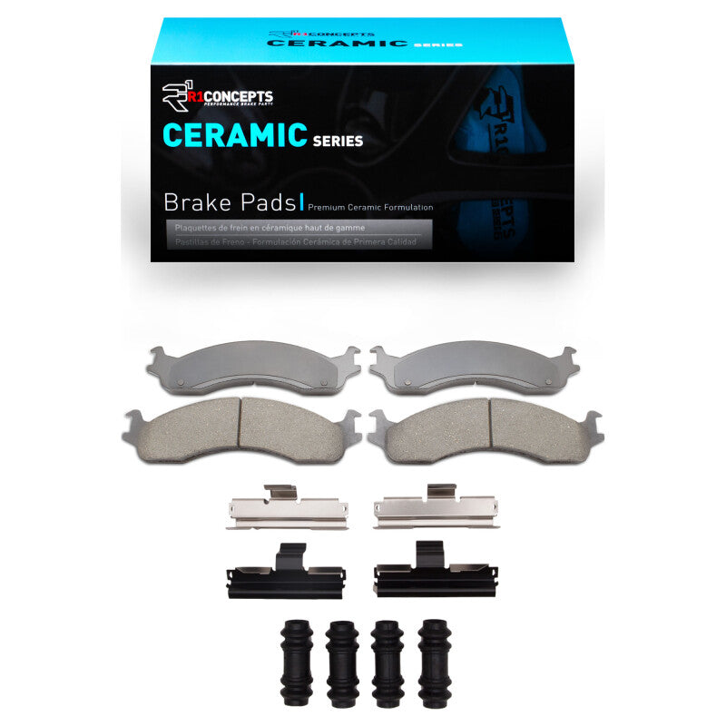 R1 Concepts R1 95-07 Ford E-250 Econoline Front Ceramic Pads & Hardware Kit