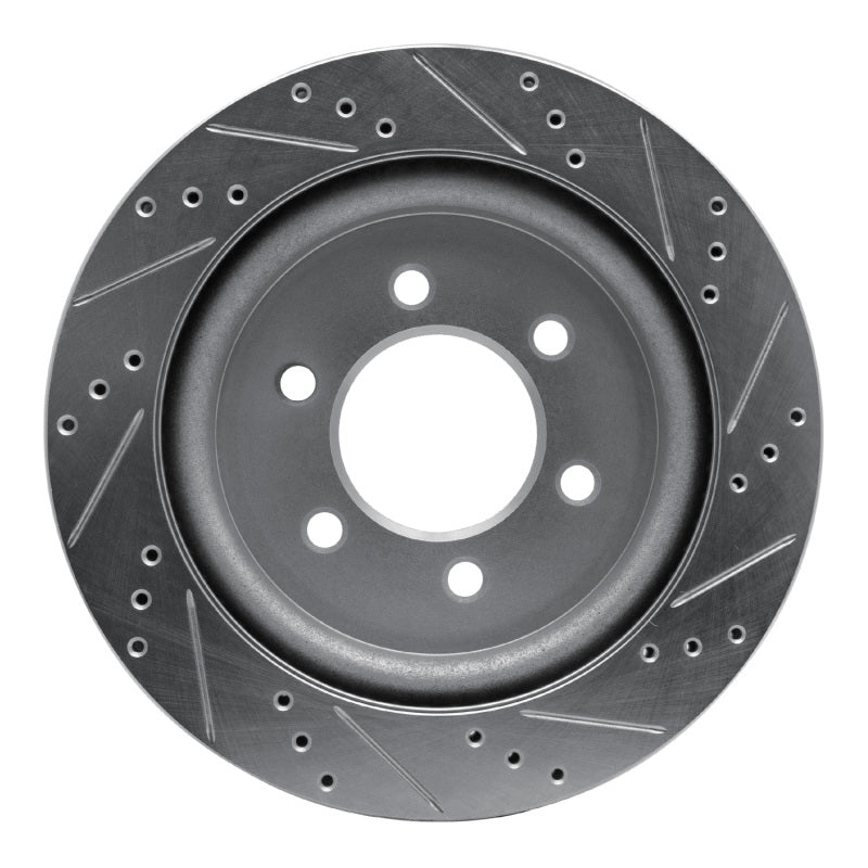 R1 Concepts R1 18-21 Ford F-150 4WD Rear Left Drilled & Slotted Silver Brake Rotor