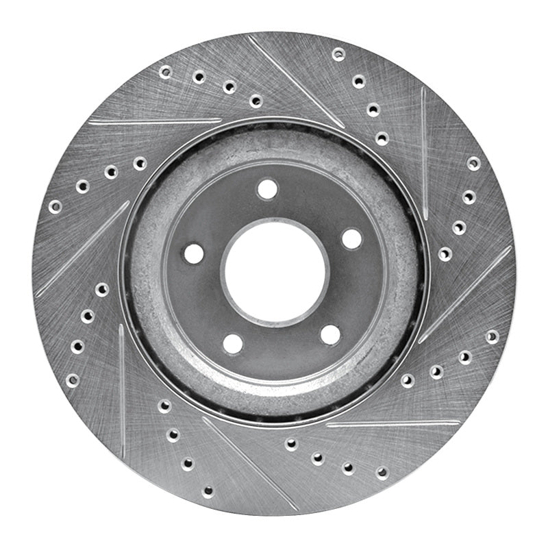 R1 Concepts R1 14-19 Nissan X-Trail (Mexico) Front Left Drilled & Slotted Silver Brake Rotor