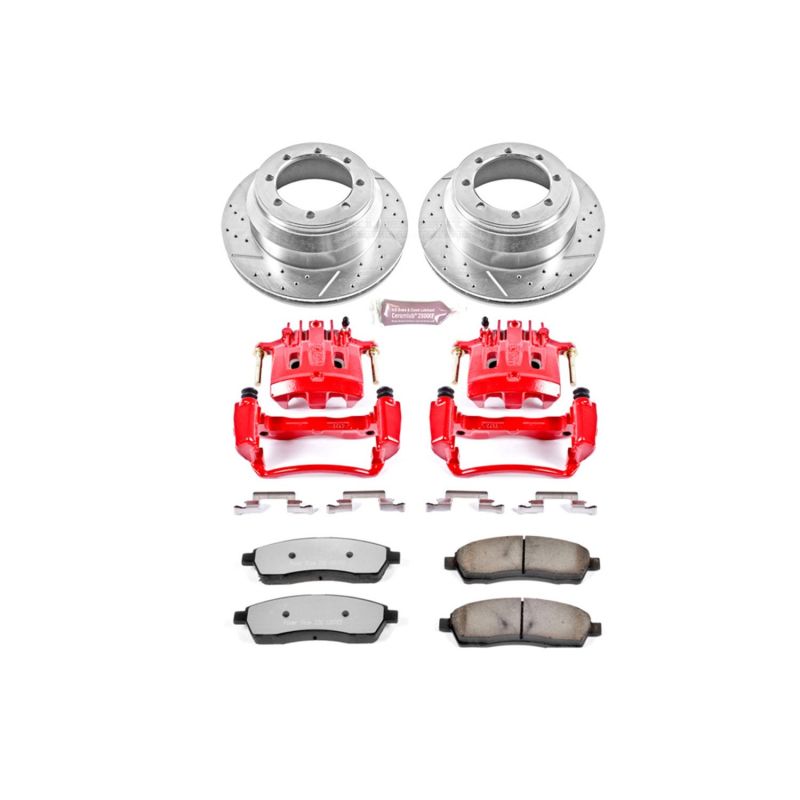 PowerStop Power Stop 00-04 Ford F-350 Super Duty Rear Z36 Truck&Tow Kit w/Cals