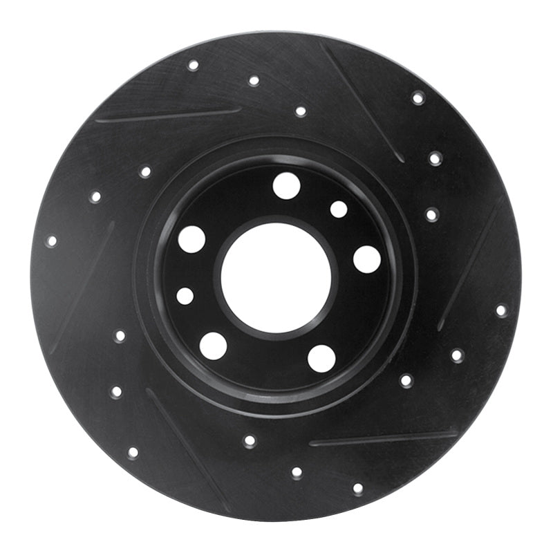 R1 Concepts R1 72-78 Volkswagen Type 2 Front Left Drilled & Slotted Black Brake Rotor