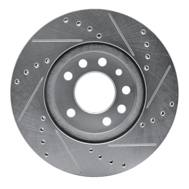 R1 Concepts R1 94-96 Saab 900 Front Left Drilled & Slotted Silver Brake Rotor