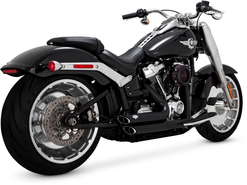 Vance and Hines Vance & Hines 18-22 Harley Softail Wide Tire Shortshots Staggered Exhaust System - Black
