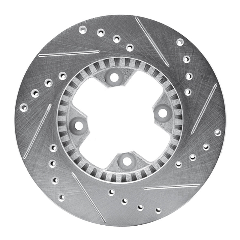 R1 Concepts R1 79-83 Nissan 280ZX Front Left Drilled & Slotted Silver Brake Rotor