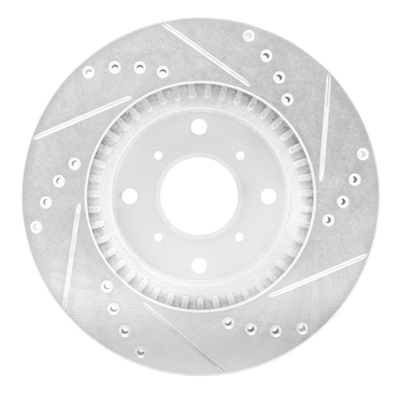 R1 Concepts R1 87-90 Acura Legend Front Left Drilled & Slotted Silver Brake Rotor