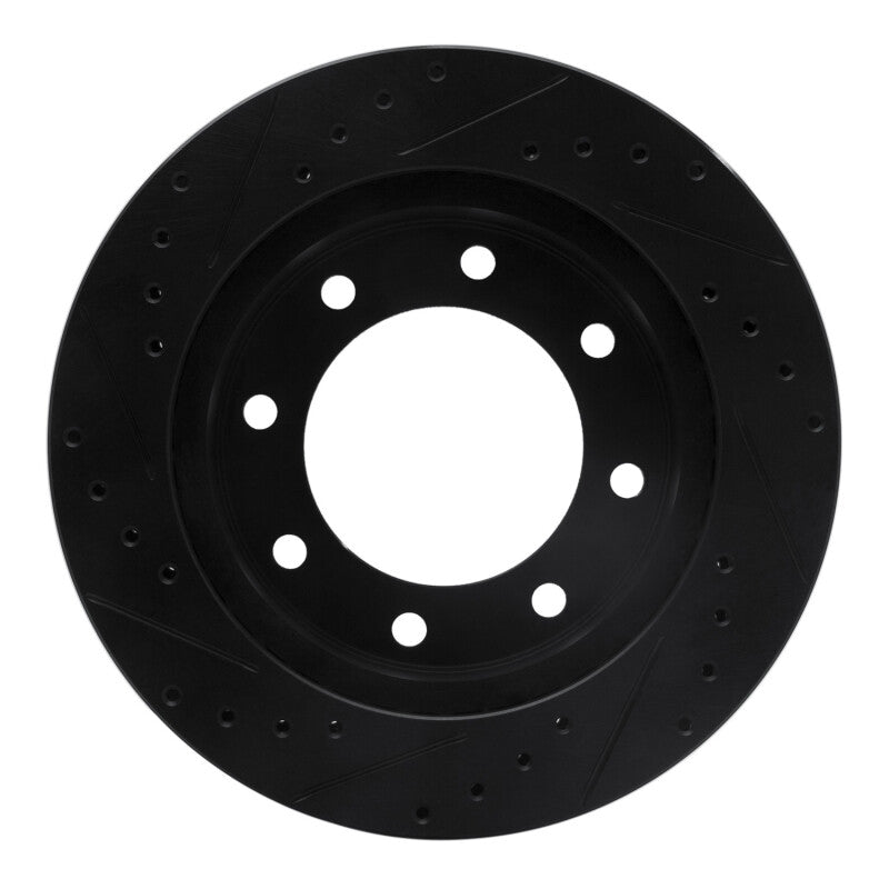 R1 Concepts R1 73-93 Dodge B350 Front Right Drilled & Slotted Black Brake Rotor