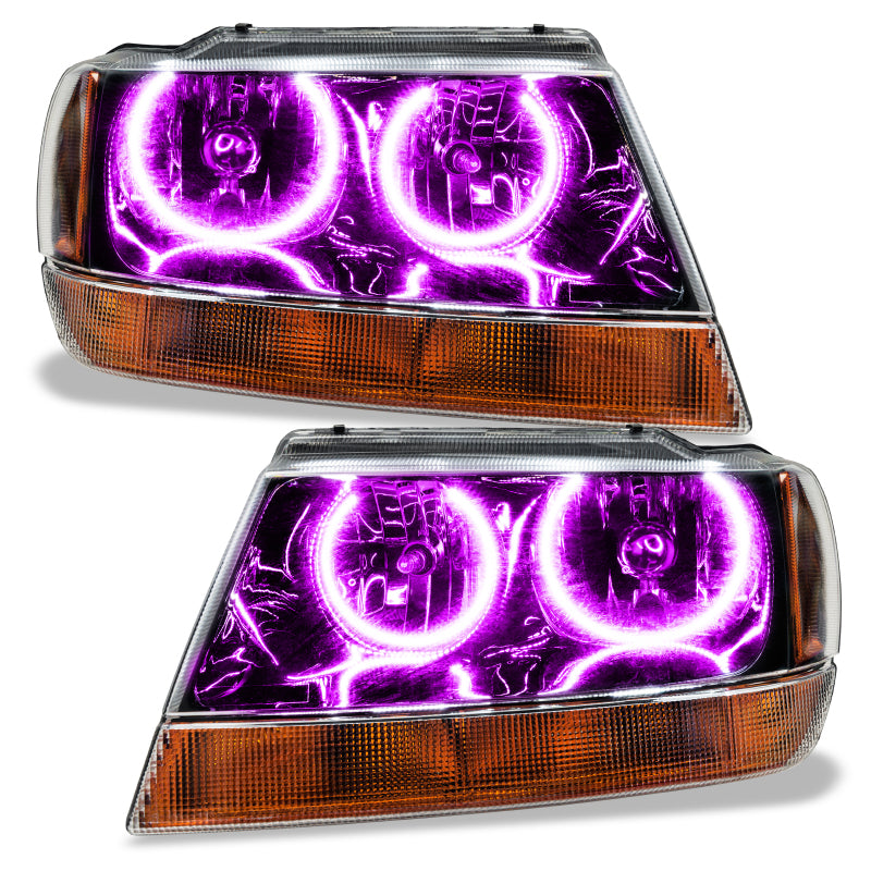 ORACLE Lighting Oracle 99-04 Jeep Grand Cherokee SMD HL - Black - ColorSHIFT w/ BC1 Controller