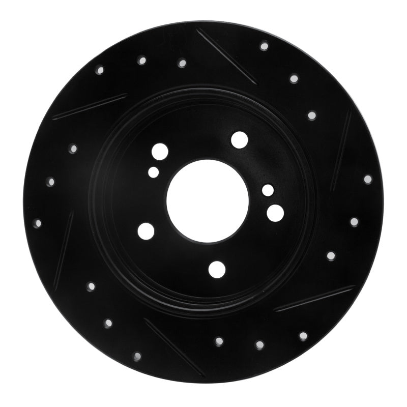 R1 Concepts R1 01-03 Hyundai XG350 Front Left Drilled & Slotted Black Brake Rotor