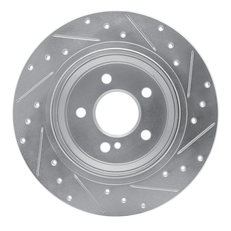 R1 Concepts R1 03-16 Mercedes-Benz E200 (Latin America) Rear Left Drilled & Slotted Silver Brake Rotor