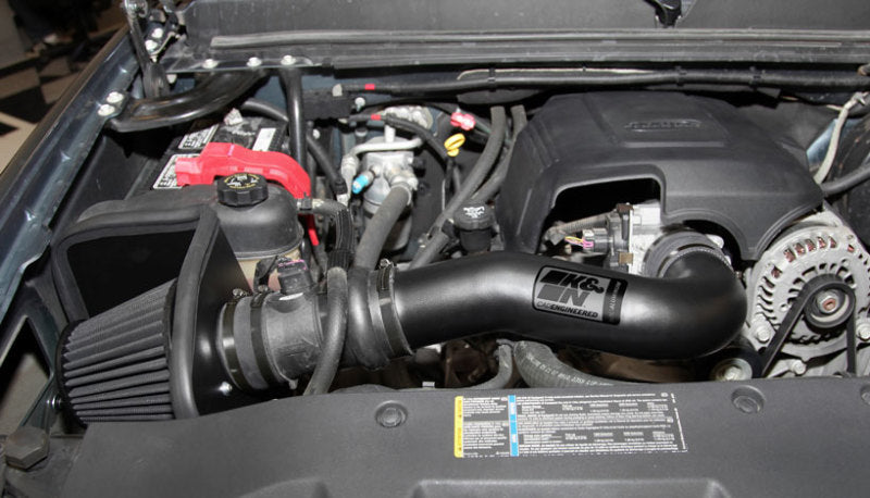 K&N Engineering K&N 07-08 Chevy Silverado 1500 4.8L/5.3L V8 / 07-08 GMC Yukon 4.8L/5.3L V8 Black Perf Intake Kit