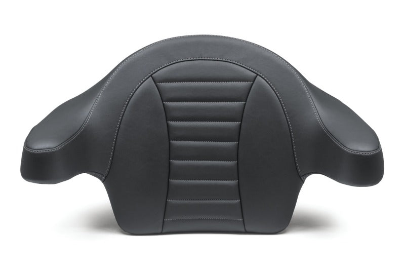 Mustang Motorcycle Mustang 14-21 HD FL Touring Extended Arm Wrap-Around Backrest Deluxe - Black w/Grey Stitching