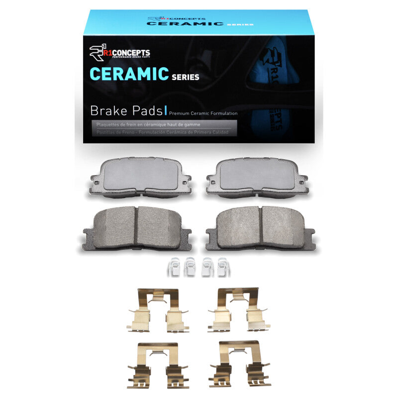 R1 Concepts R1 2001-2003 Toyota Highlander Rear R1 Ceramic Pads & Hardware Kit