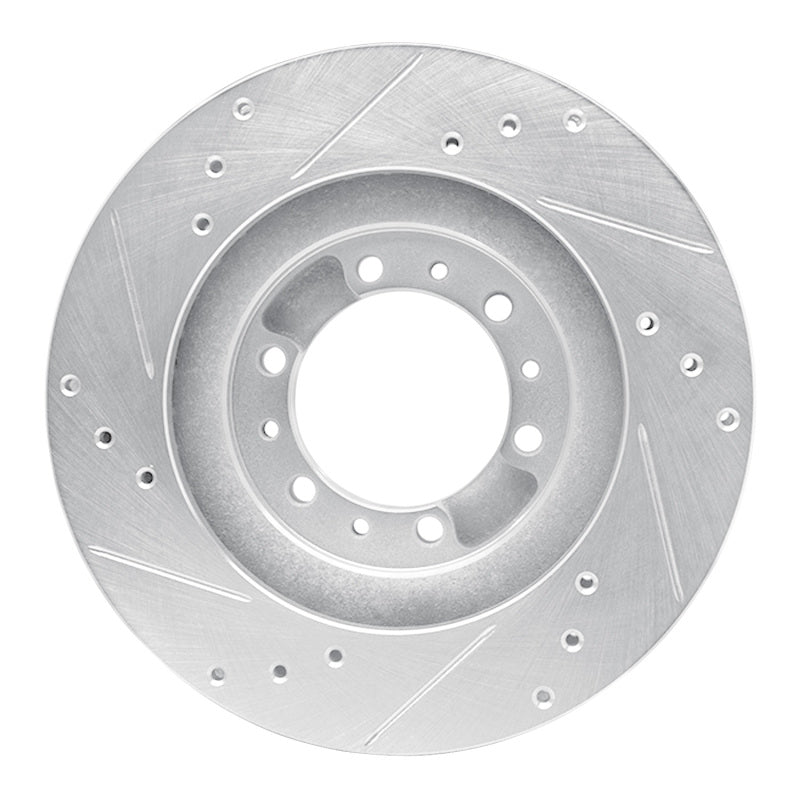 R1 Concepts R1 94-00 Mitsubishi Montero Front Right Drilled & Slotted Silver Brake Rotor
