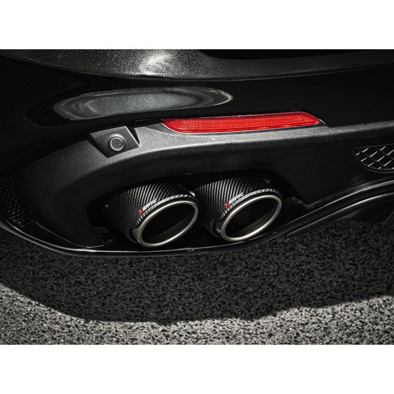 Akrapovic Akrapovic 2017+ Alfa Romeo Stelvio Quadrifoglio Slip-On Line (Titanium) w/Titanium/Carbon Fiber Tips