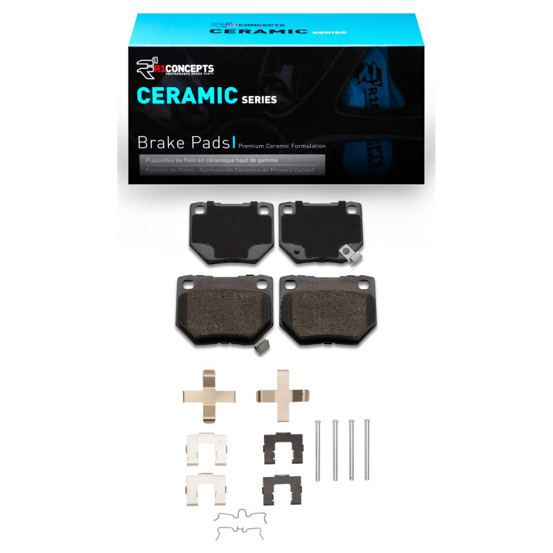 R1 Concepts R1 89-96 Nissan 300ZX Turbo Rear Ceramic Brake Pads & Hardware Kit